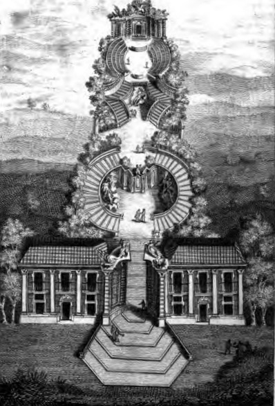 Plan of Bosco Parrasio, headquarters of the Accademia degli Arcadi in Rome, from Giovanni Maria Crescimbeni, Storia dell’Accademia degli Arcadi istituita in Roma (1690, reprinted London, 1804)